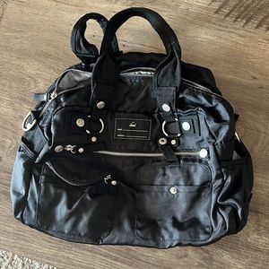 Black Koi nurse shoulder/tote bag